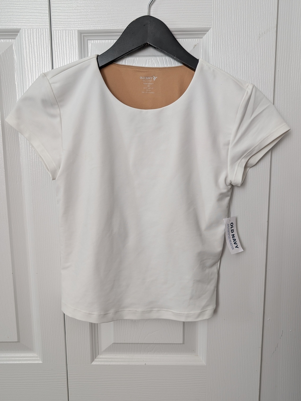 Old Navy White Short Sleeve Built In Bra